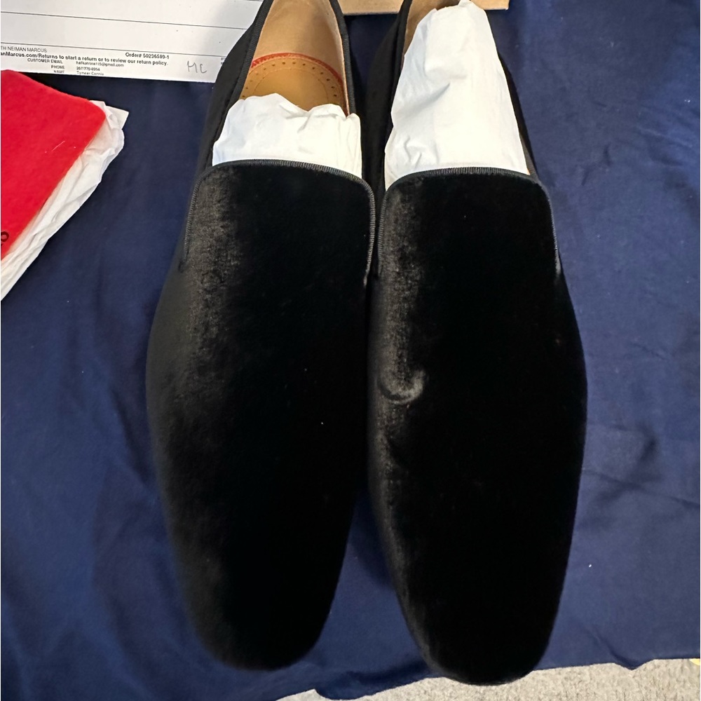 Men’s Louboutin size 43 black velvet